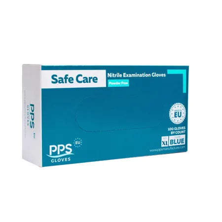 Mănuși nitril Safe Care PPS, albastre, 100 buc.