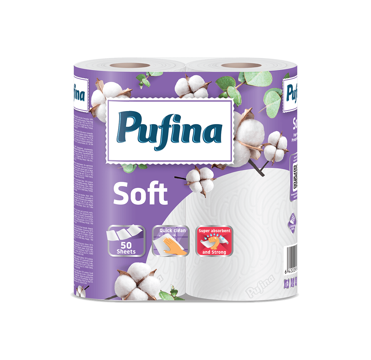Pufina Soft Prosop Hârtie, 2 straturi, 2 role