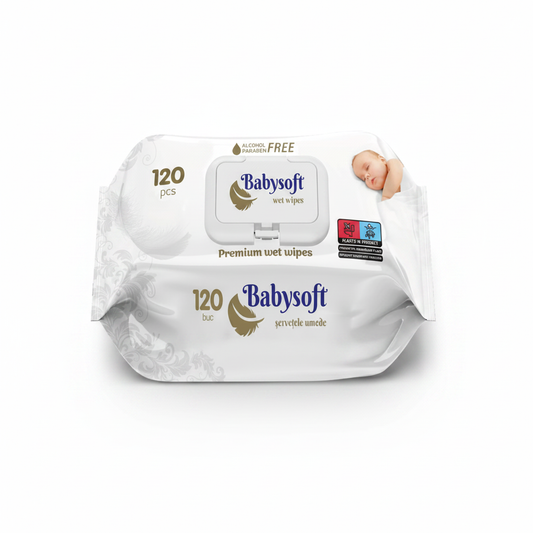 Babysoft Premium șervețele umede 120 buc