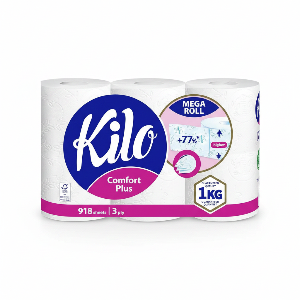 Kilo Comfort Plus hârtie igienică 3 straturi 6 role