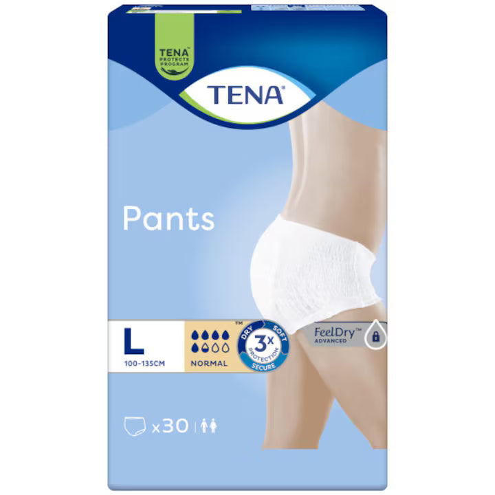 TENA Pants – scutece tip chilot pentru adulți, L (110–135 cm), 30 buc.