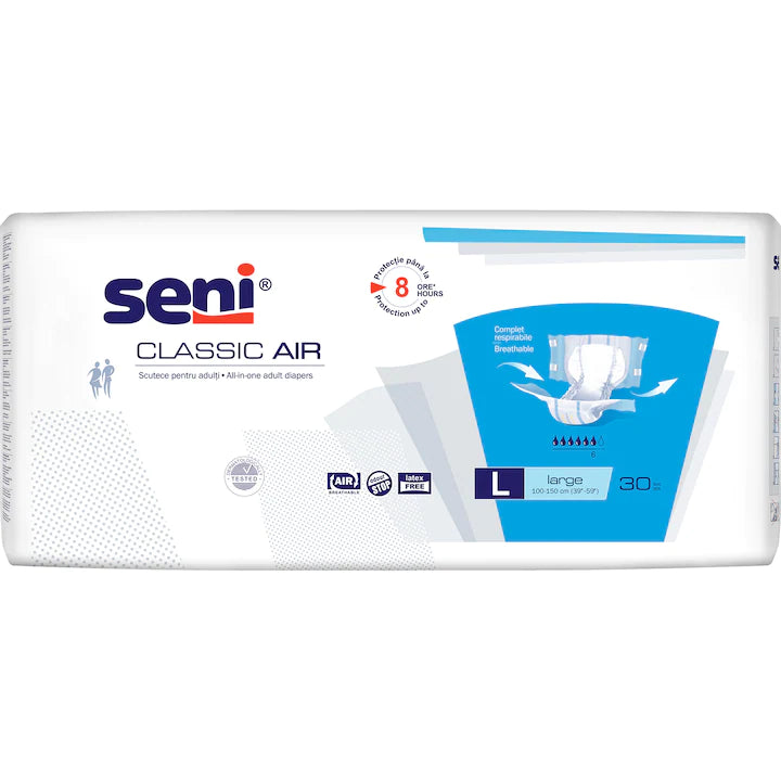 Scutece pentru adulți Seni Classic Air, L (100–150 cm), 30 buc.