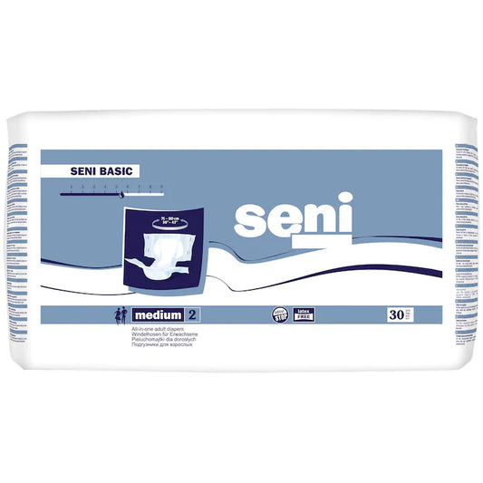 Scutece pentru adulți Seni Basic, M (75–110 cm), 30 buc.