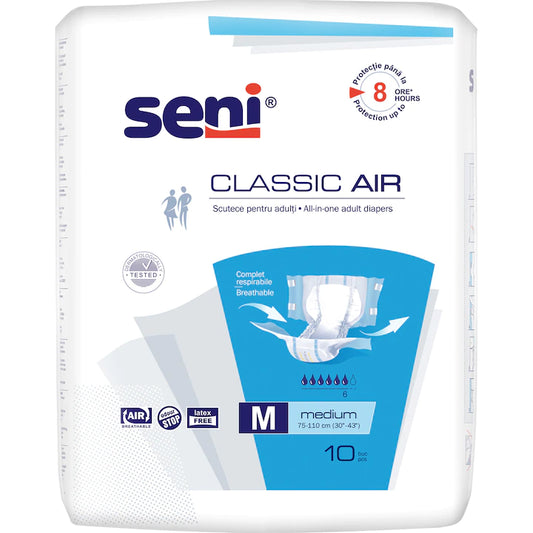Scutece pentru adulți Seni Classic Air, M (75–110 cm), 10 buc.