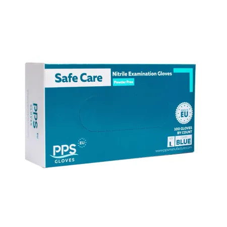 Mănuși nitril Safe Care PPS, albastre, 100 buc.