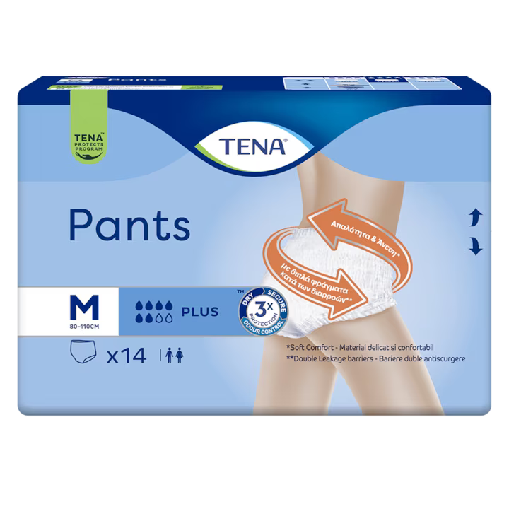 TENA Pants Plus – scutece tip chilot pentru adulți, M (80–110 cm), 14 buc.