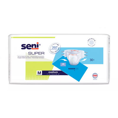 SENI Super – Scutece Adulți M (75–105 cm), 30 bucăți