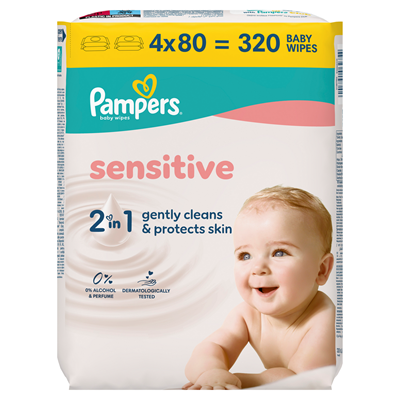 Pampers Șervețele Umede, 4 x 80 buc.