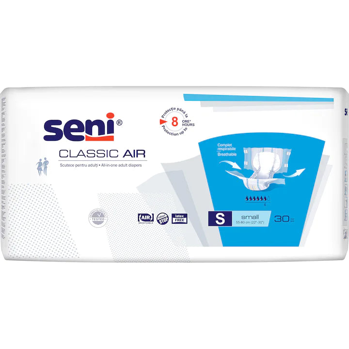 Scutece pentru adulți Seni Classic Air, S (55–80 cm), 30 buc.