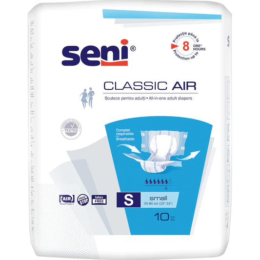 Scutece pentru adulți Seni Classic Air, S (55–80 cm), 10 buc.